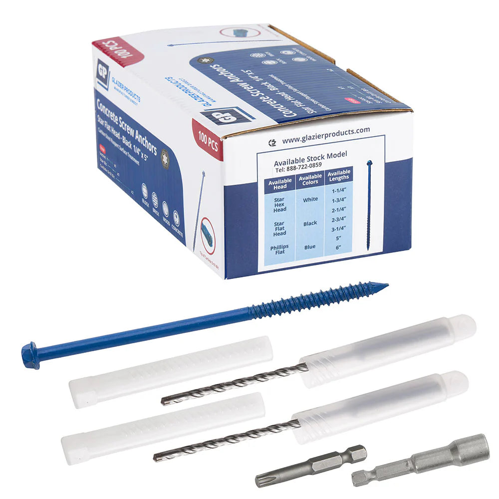 GP Concrete Screw  Star Drive Hex Head Cobalt Blue
