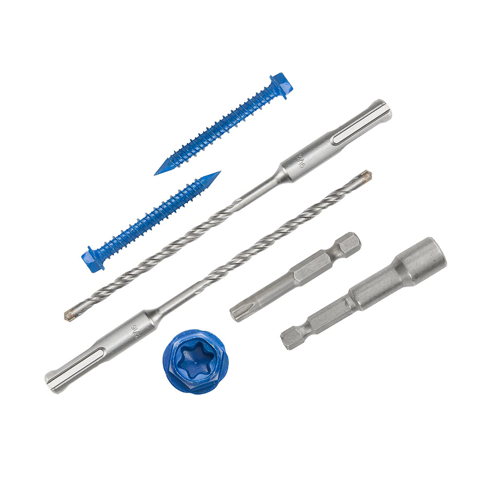 GP Concrete Screw  Star Drive Hex Head Cobalt Blue