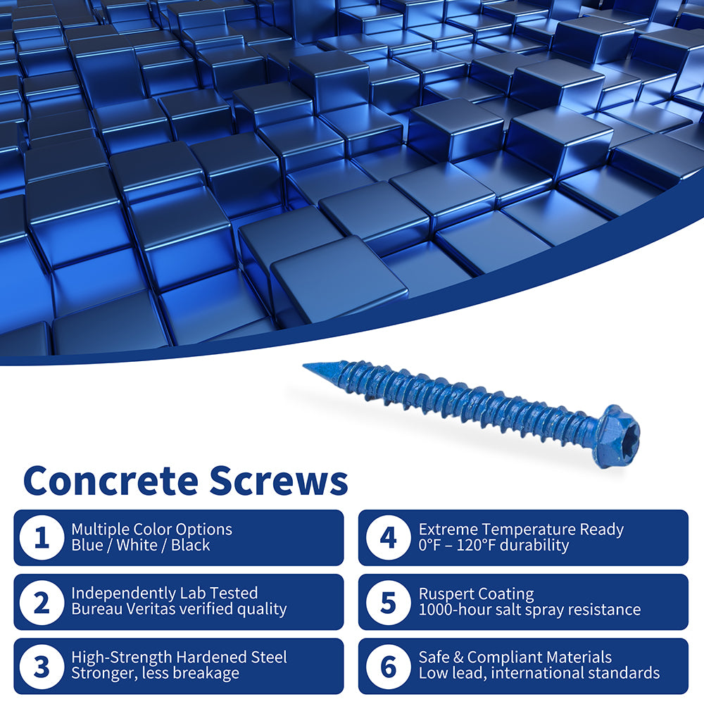 GP Concrete Screw  Star Drive Hex Head Cobalt Blue