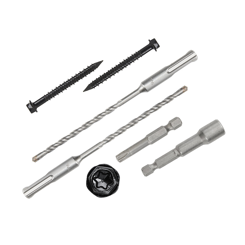GP Concrete Screw  Star Drive Hex Head Black