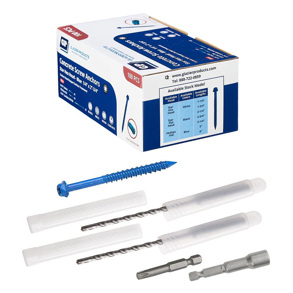 GP Concrete Screw  Star Drive Hex Head Cobalt Blue