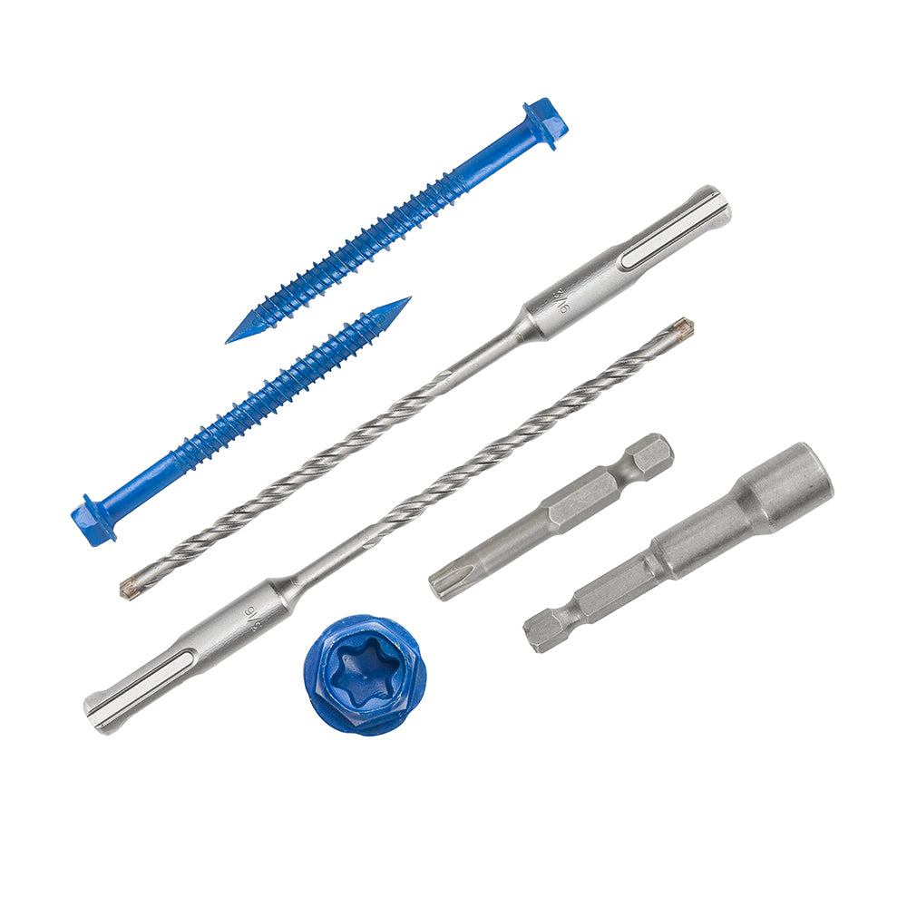 GP Concrete Screw  Star Drive Hex Head Cobalt Blue