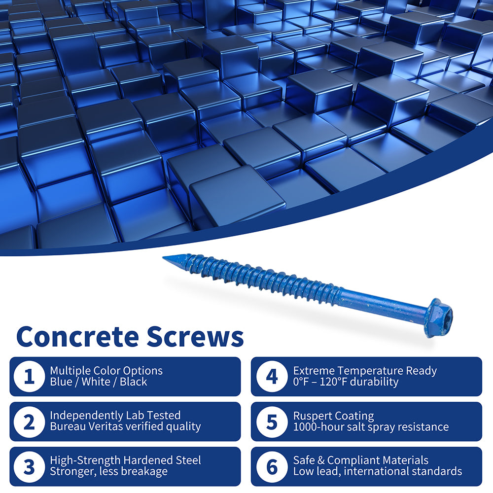 GP Concrete Screw  Star Drive Hex Head Cobalt Blue