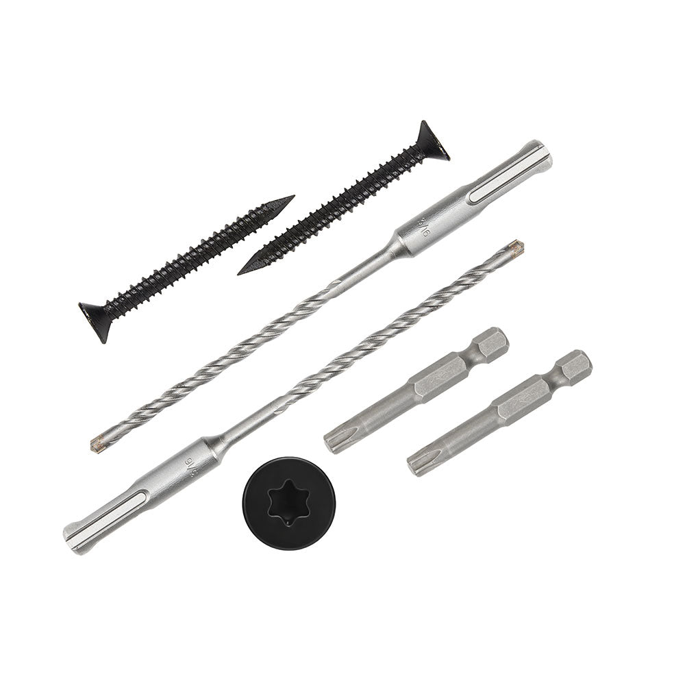 GP Concrete Screw  Star Flat Head Black