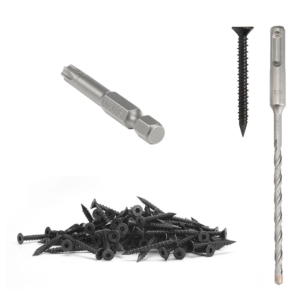 GP Concrete Screw  Star Flat Head Black