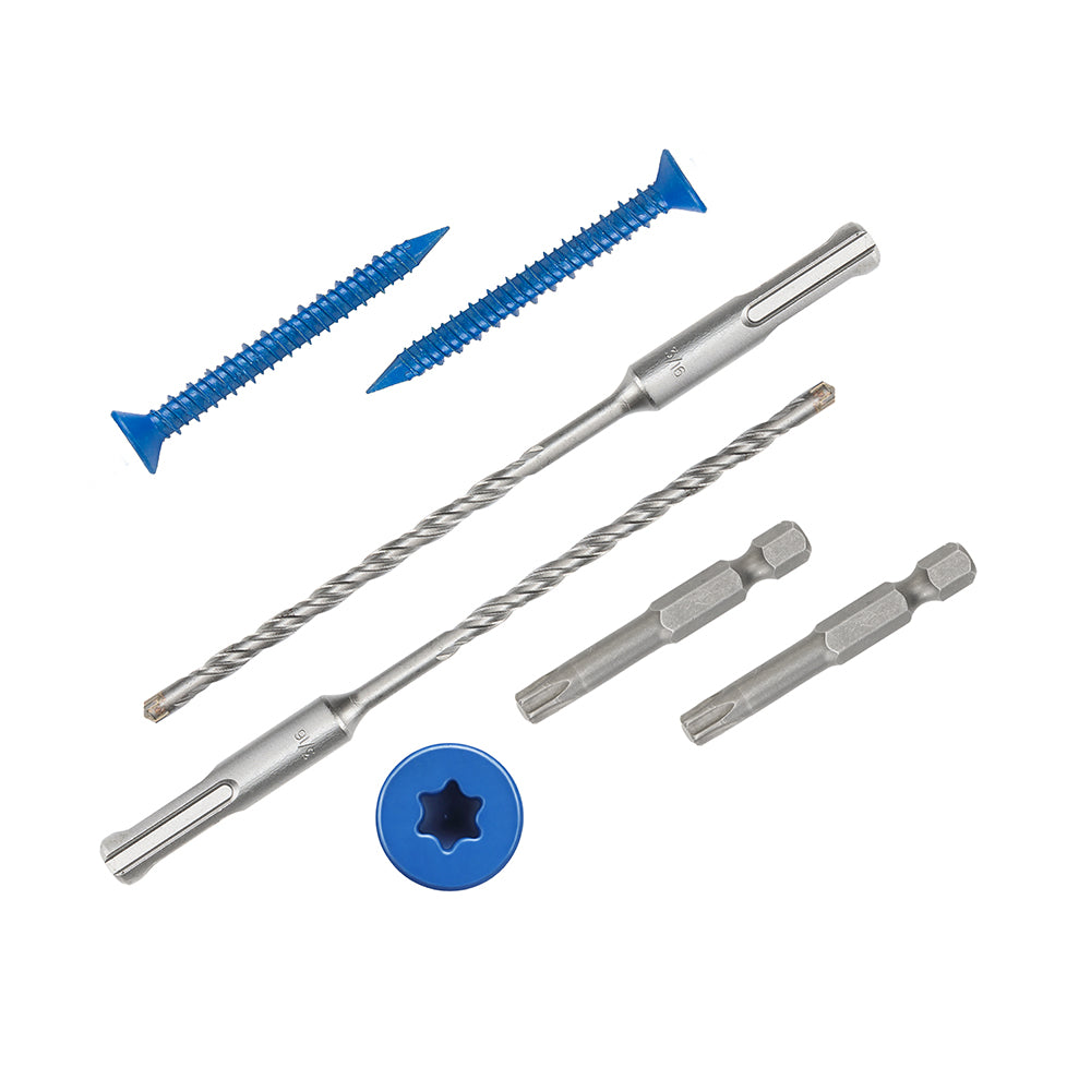 GP Concrete Screw  Star Flat Head Cobalt Blue