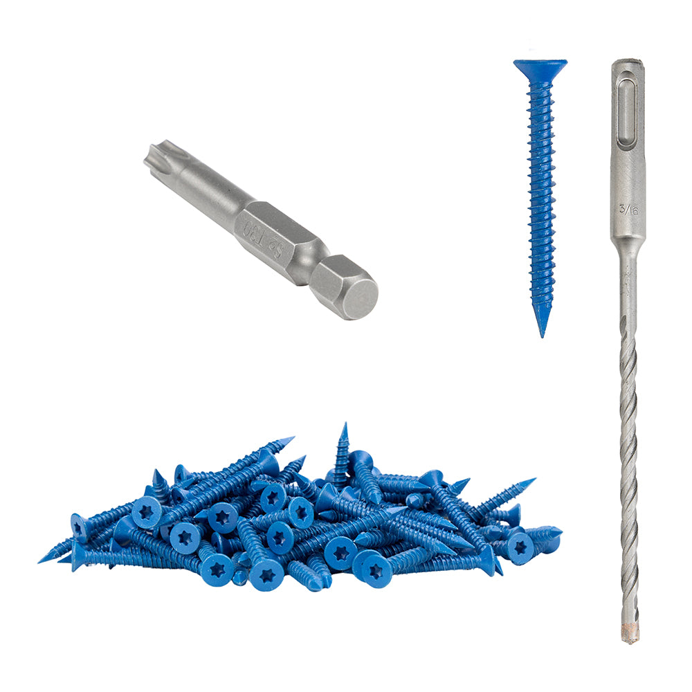 GP Concrete Screw  Star Flat Head Cobalt Blue