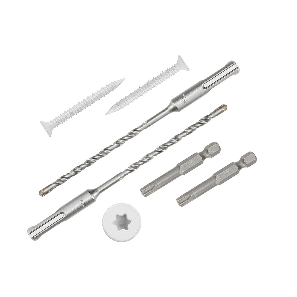 GP Concrete Screw  Star Flat Head White