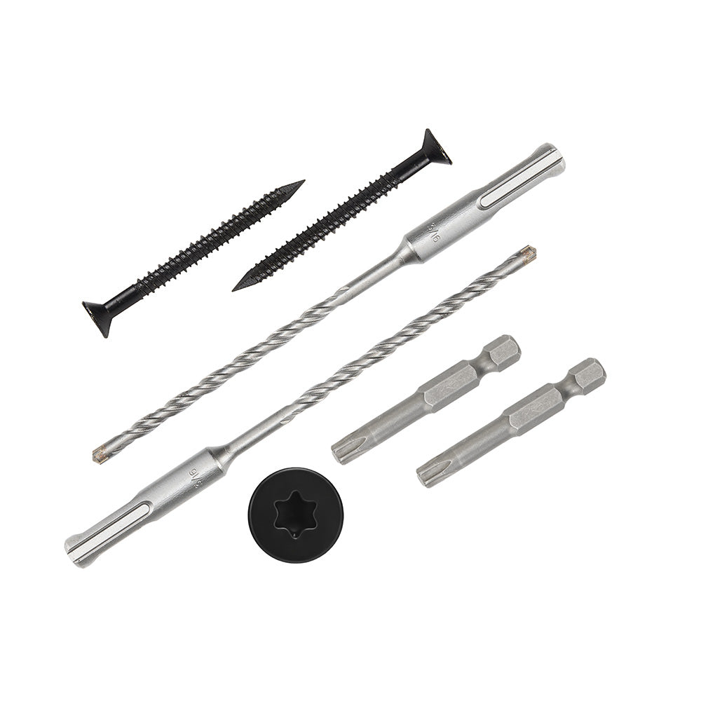 GP Concrete Screw  Star Flat Head Black