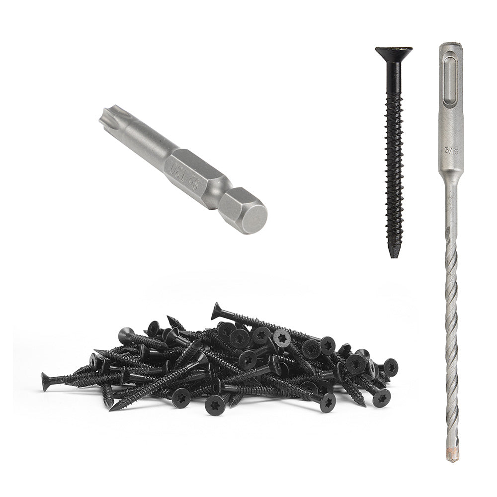 GP Concrete Screw  Star Flat Head Black