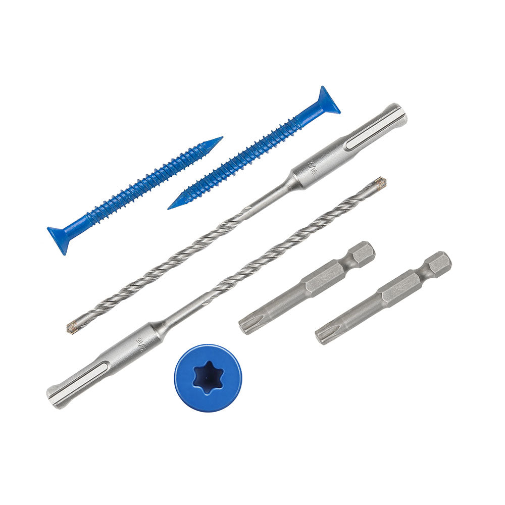 GP Concrete Screw  Star Flat Head Cobalt Blue