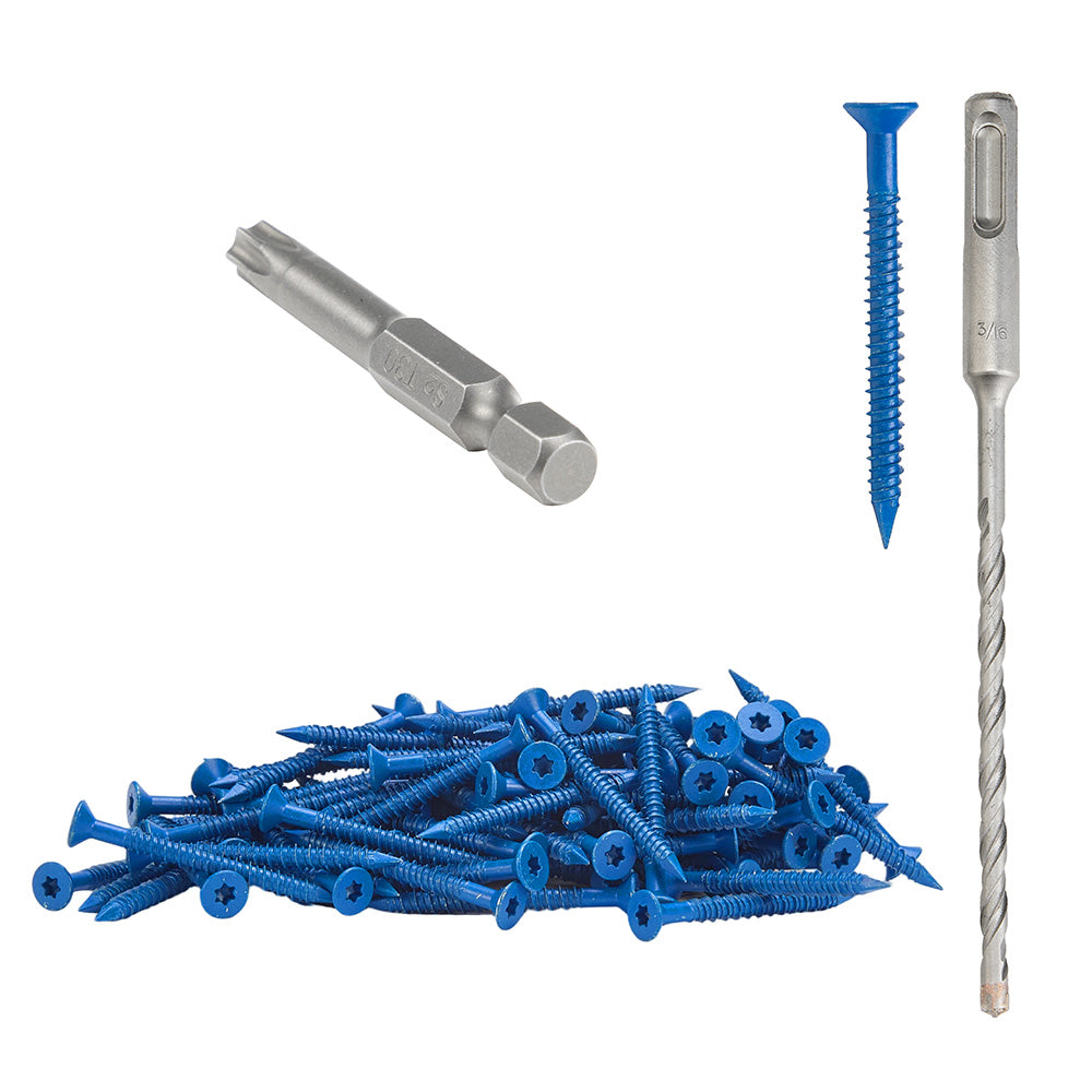 GP Concrete Screw  Star Flat Head Cobalt Blue