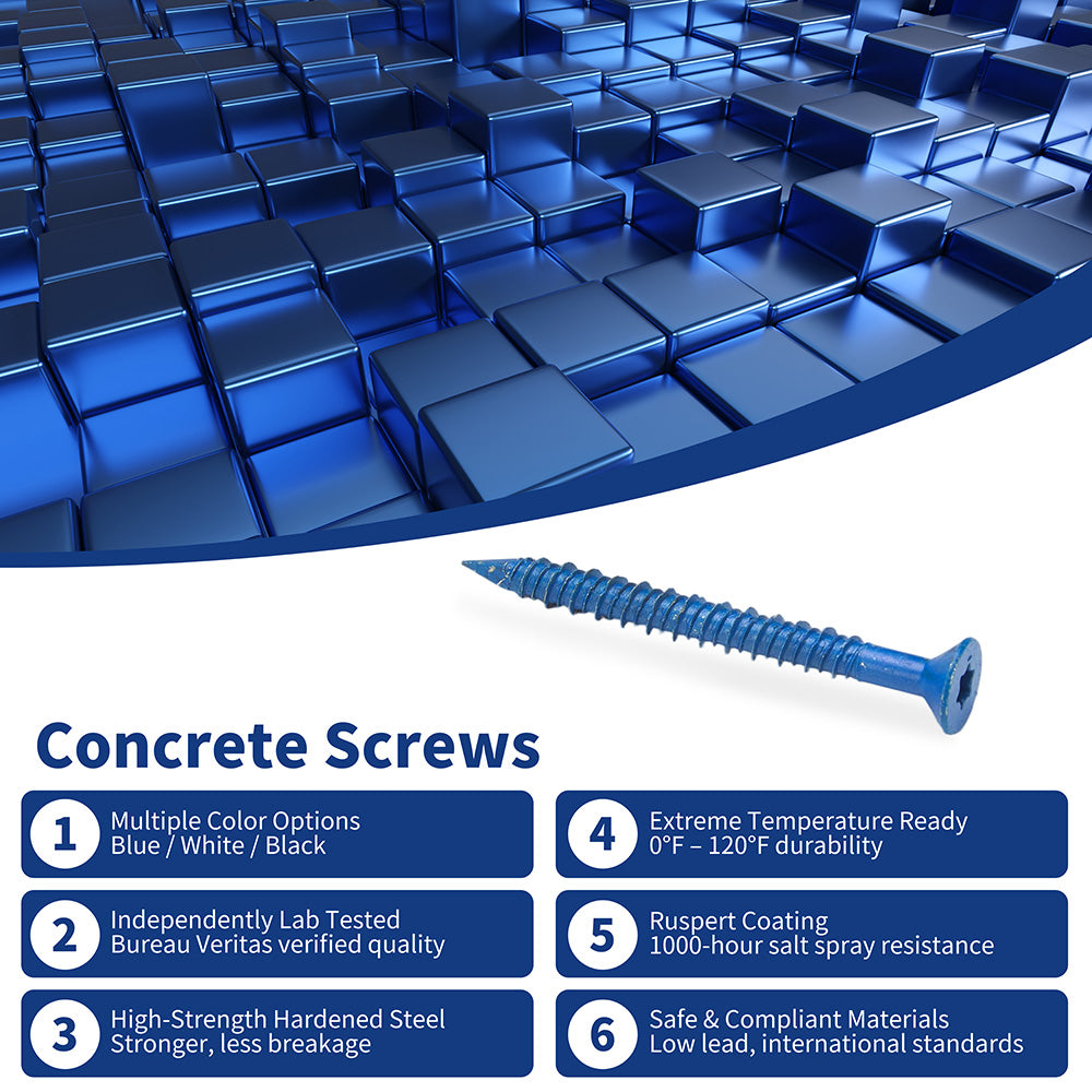 GP Concrete Screw  Star Flat Head Cobalt Blue