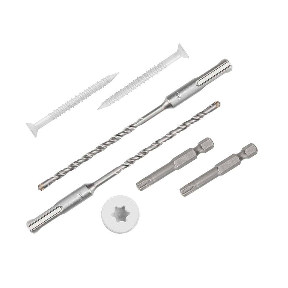 GP Concrete Screw  Star Flat Head White