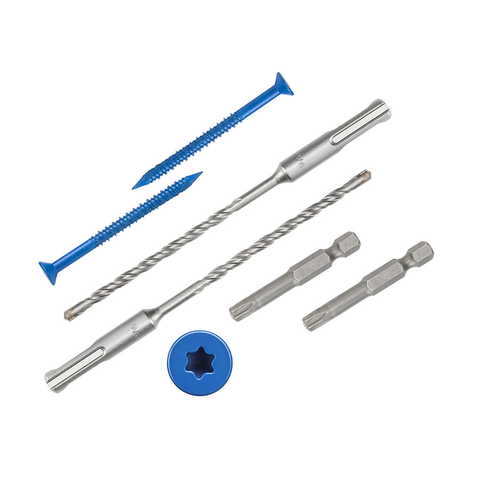 GP Concrete Screw  Star Flat Head Cobalt Blue