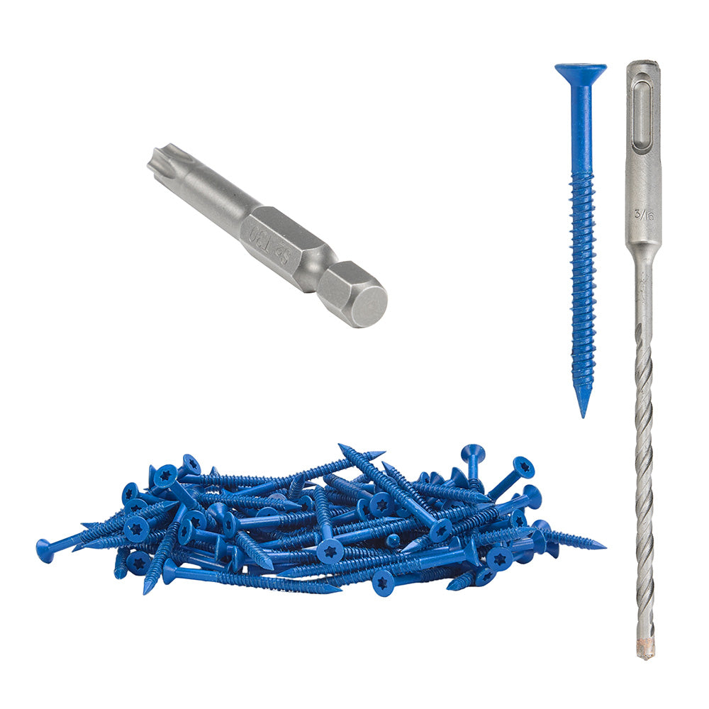 GP Concrete Screw  Star Flat Head Cobalt Blue