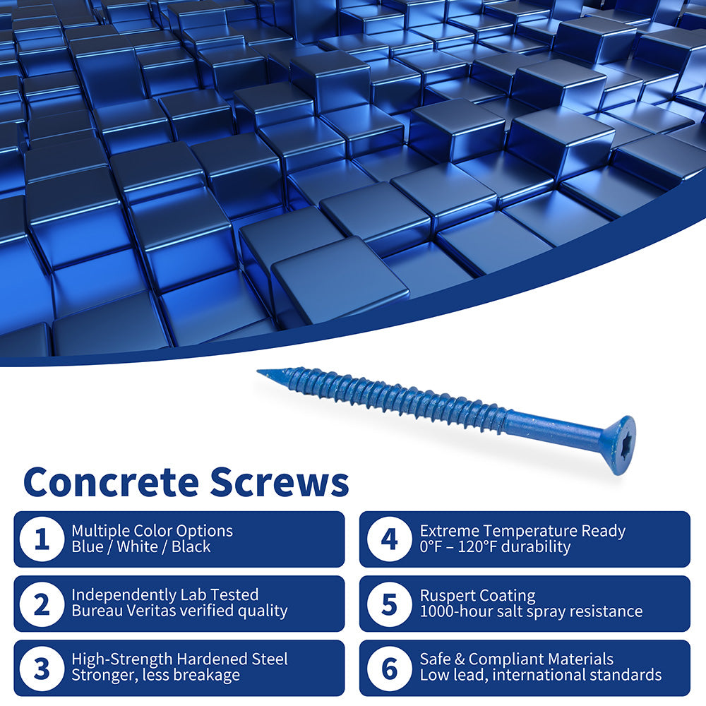 GP Concrete Screw  Star Flat Head Cobalt Blue