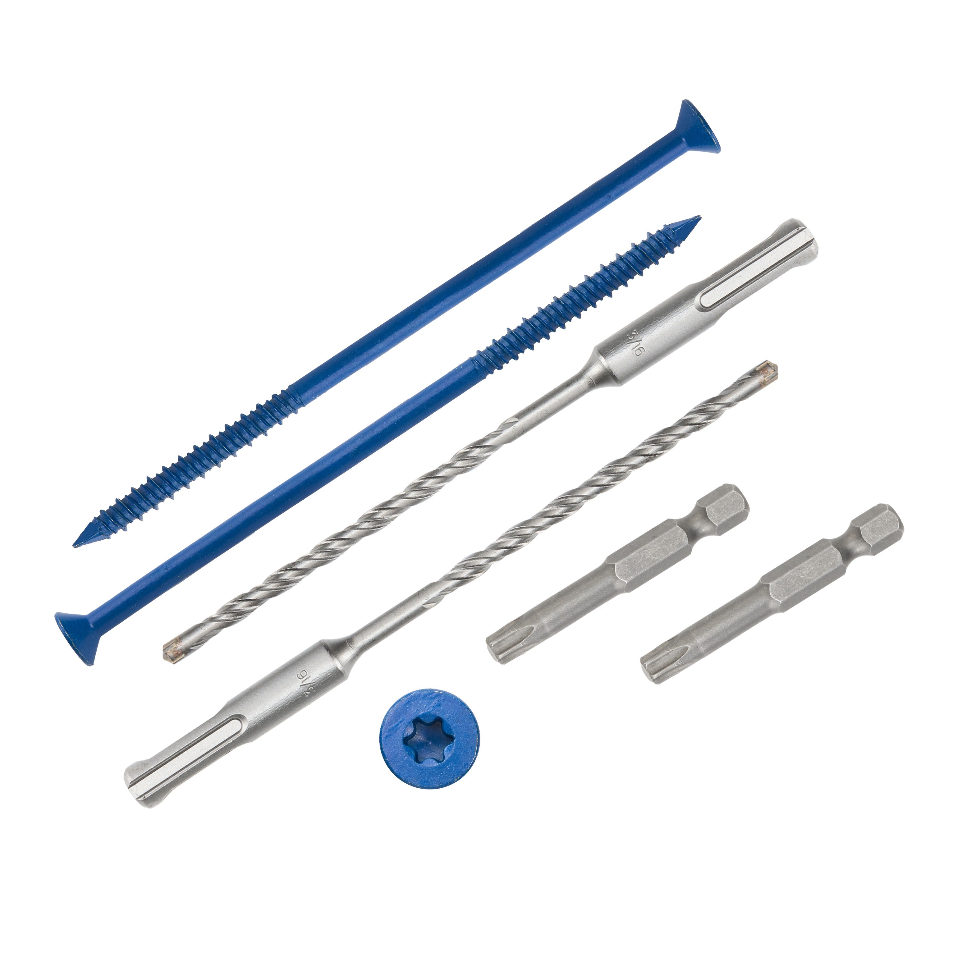 GP Concrete Screw  Star Flat Head Cobalt Blue